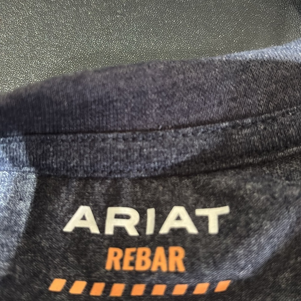 Ariat Rebar Cotton Strong Work pre-shrunk, pocket,pen slot,tagless,crewneck - Picture 6 of 8
